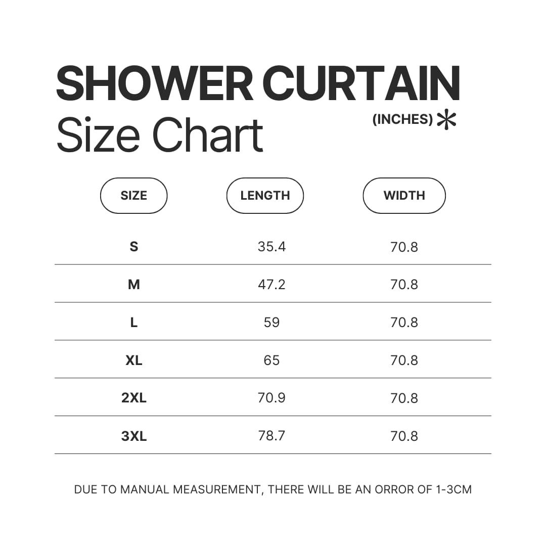 Shower Curtain Size Chart - Madoka Magica Merch